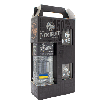 Nemiroff De Luxe Vodka GVP met 2 Glazen